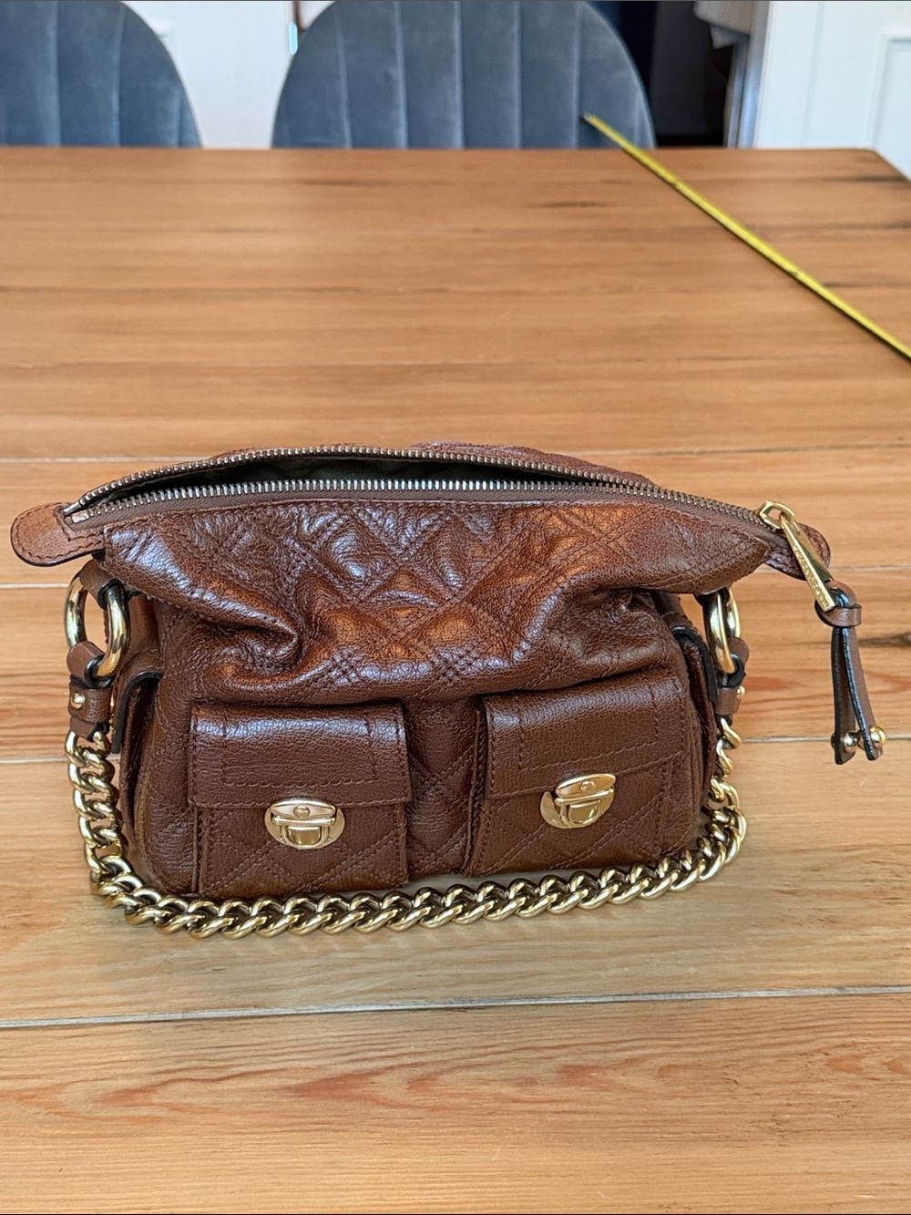 Marc Jacob’s Brown Leather Chain-Handle Women's Bag